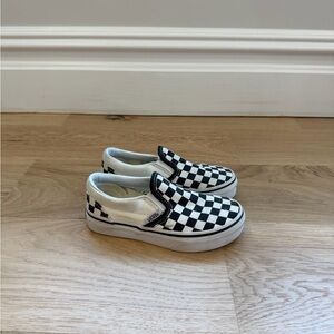 Vans Kids Classic Slip-On Checkerboard Sneakers - Black/White